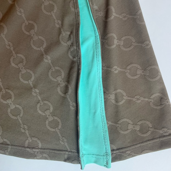 ANNE COLLE Collection Swim Skirt Cover Up Brown Aqua Small - Picture 6 of 7
